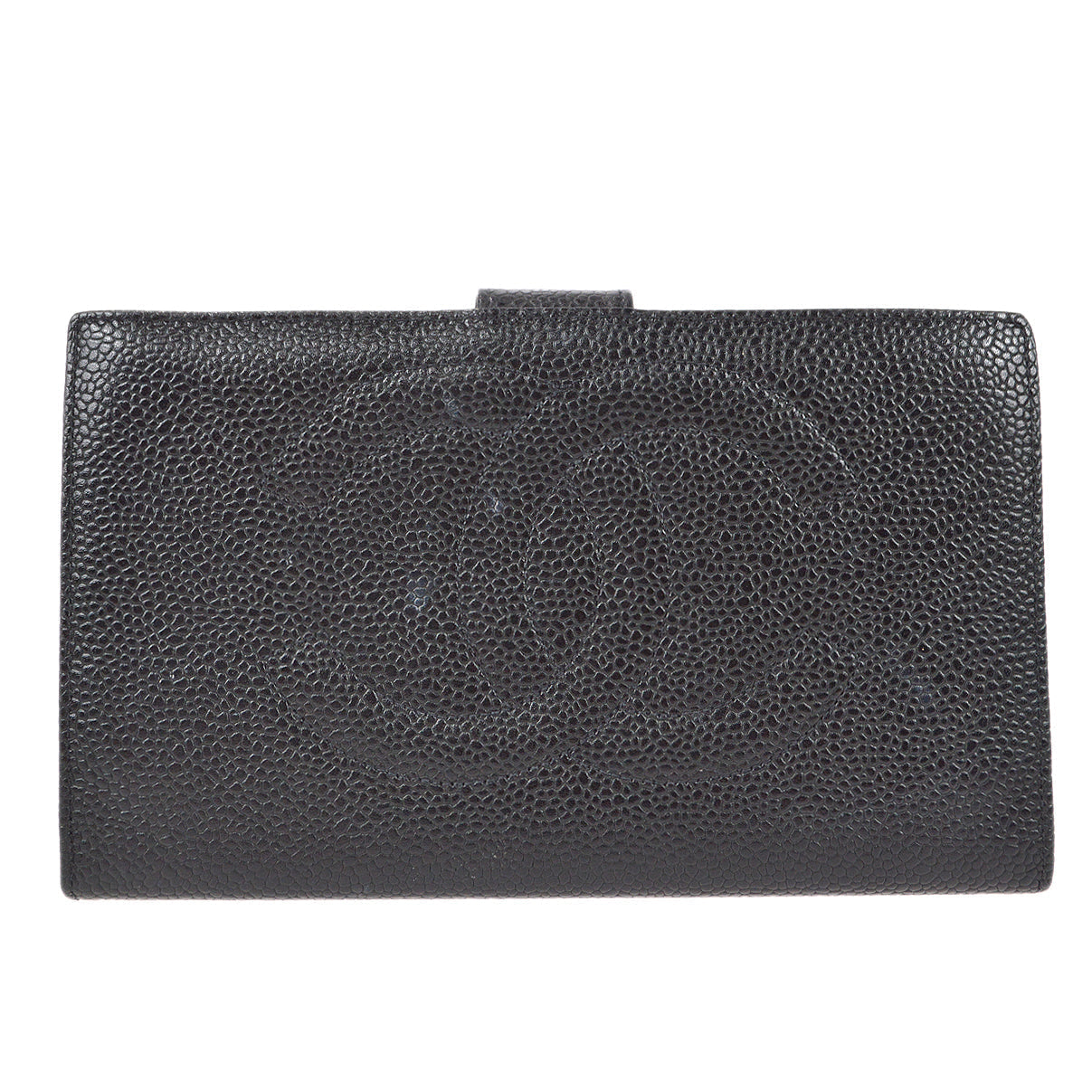 Chanel 1996-1997 Timeless Long Wallet Black Caviar