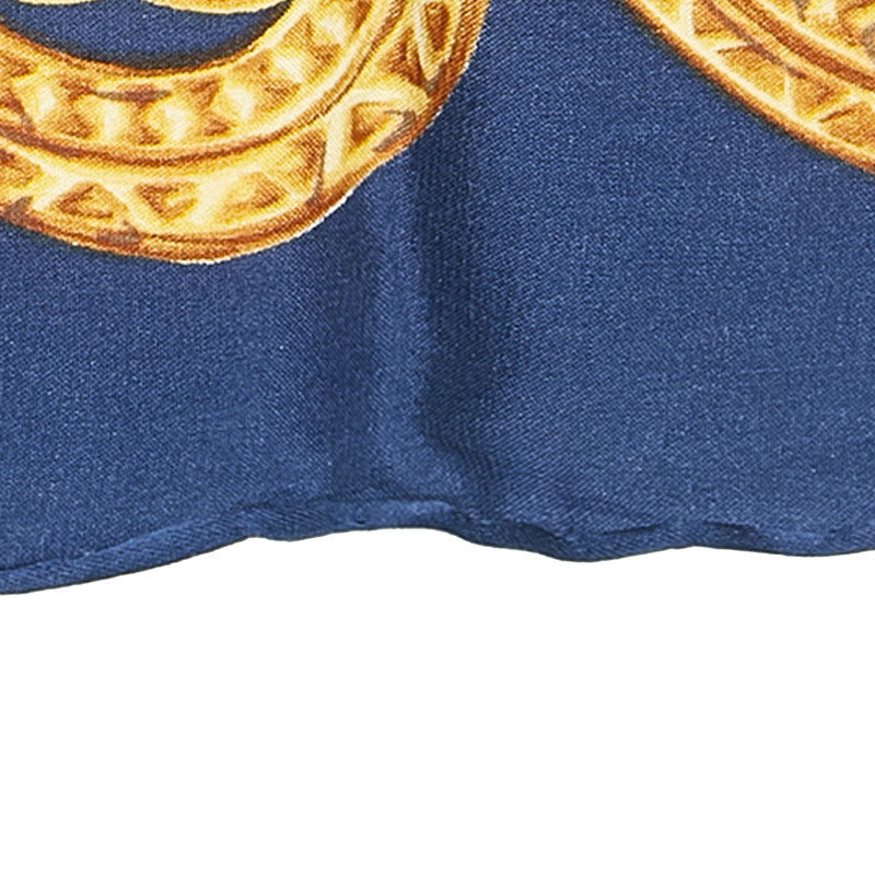 Chanel Cocomark carf Navi Multicolor Silk  Chanel