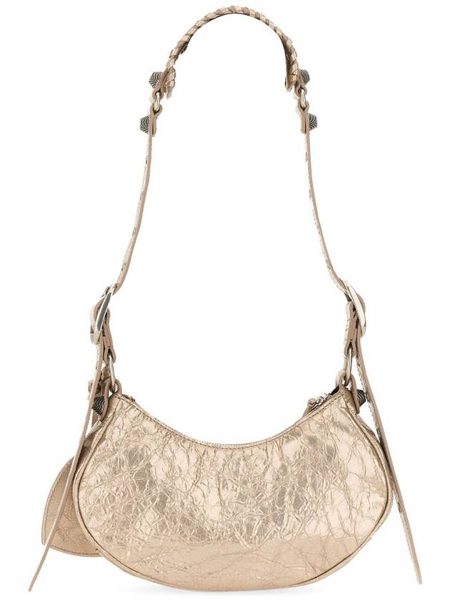 Luxury Balenciaga  Metallic Le Cagol XS Lambskin Shoulder Bag Metallic Beige