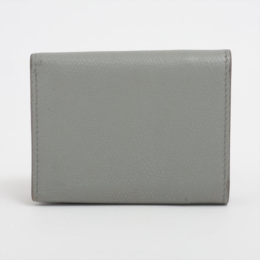 Dior Monterey Leather Compact Wallet Gr ay