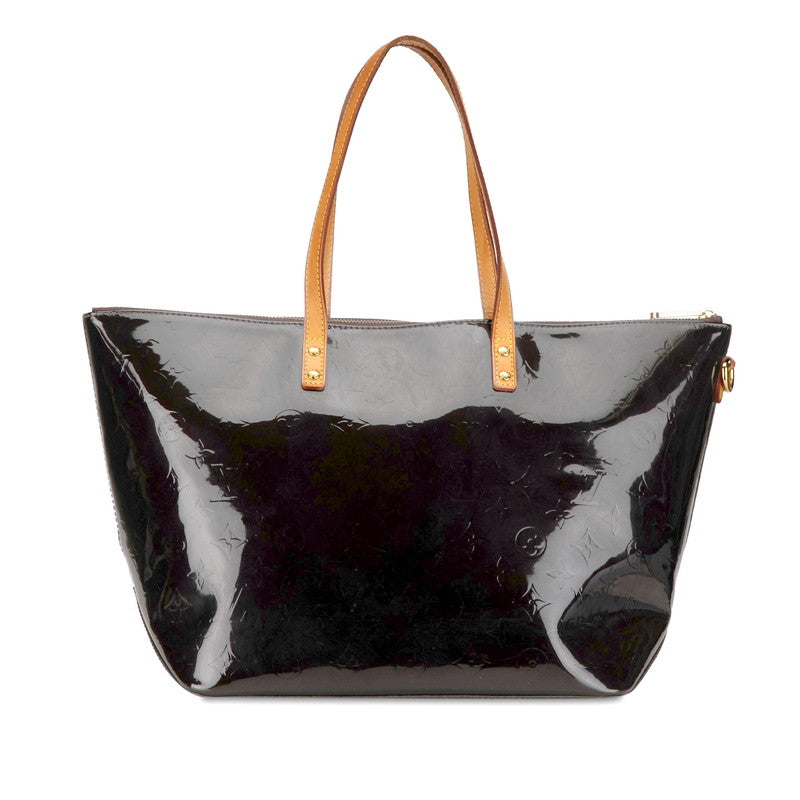 Louis Vuitton Monogram Vernis Belvue GM Shoulder Bag M93589 Amarant Brown Patent Leather  Louis Vuitton