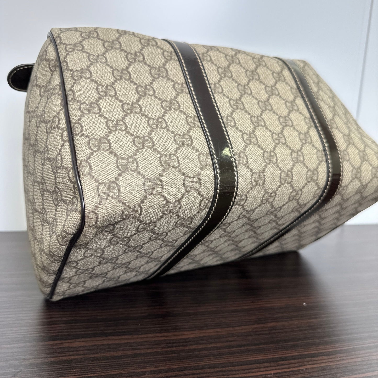 Gucci GG Supreme Top Handle Bag - Brown Handle Bags, Handbags LB
