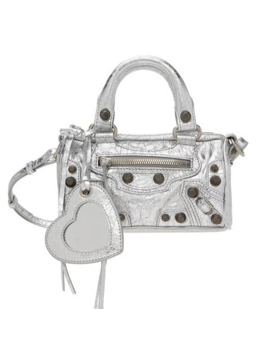 Luxury Balenciaga  Le Cagole Nano Tote Bag Silver