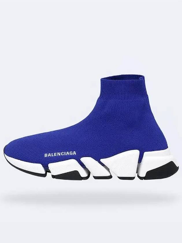 Luxury Balenciaga  Speed 2.0 High Top Sneakers Blue