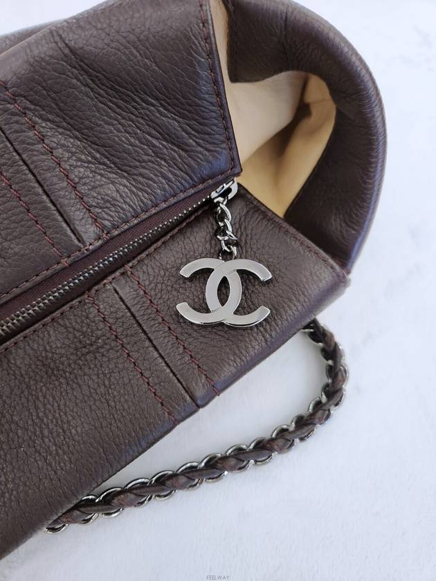 Daol Sangin Branch CC chain shopper bag burgundy 10th condition A Chanel