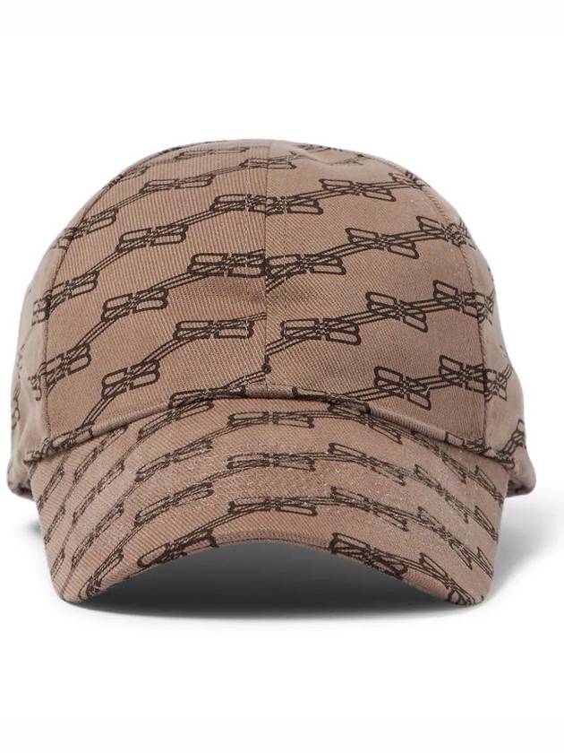 Luxury Balenciaga  BB Monogram Cotton Drill Ball Cap Beige