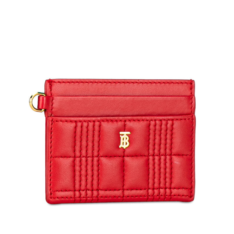 Burberry Leather TB Monogram Quilted Card Case