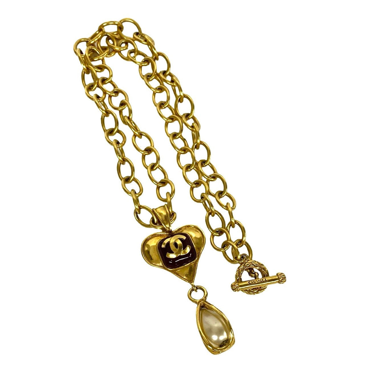 CHANEL Necklace Gold Plated gold Gripoa