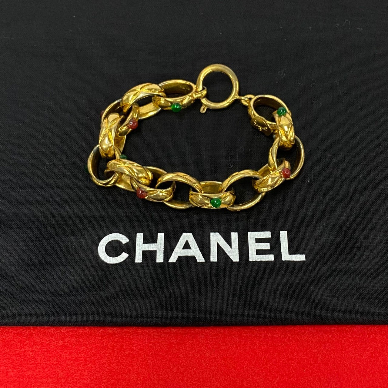 CHANEL bracelet Gold Plated gold Matrasse Gripoa