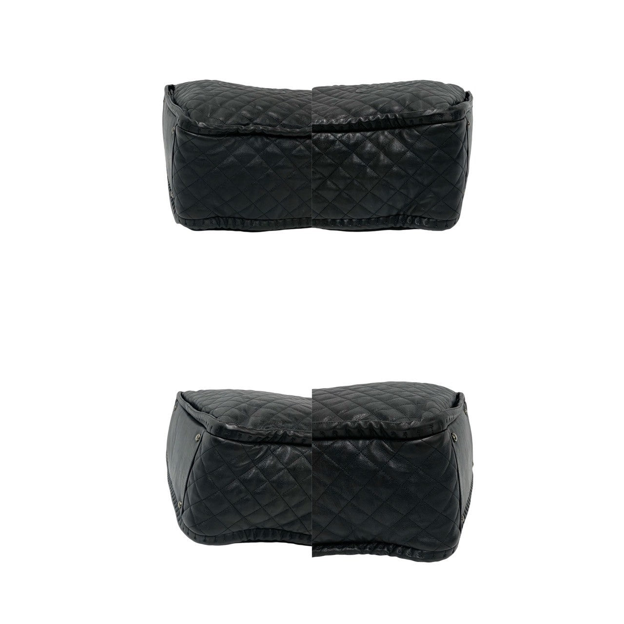 CHANEL Tote Bag lambskin black Matrasse