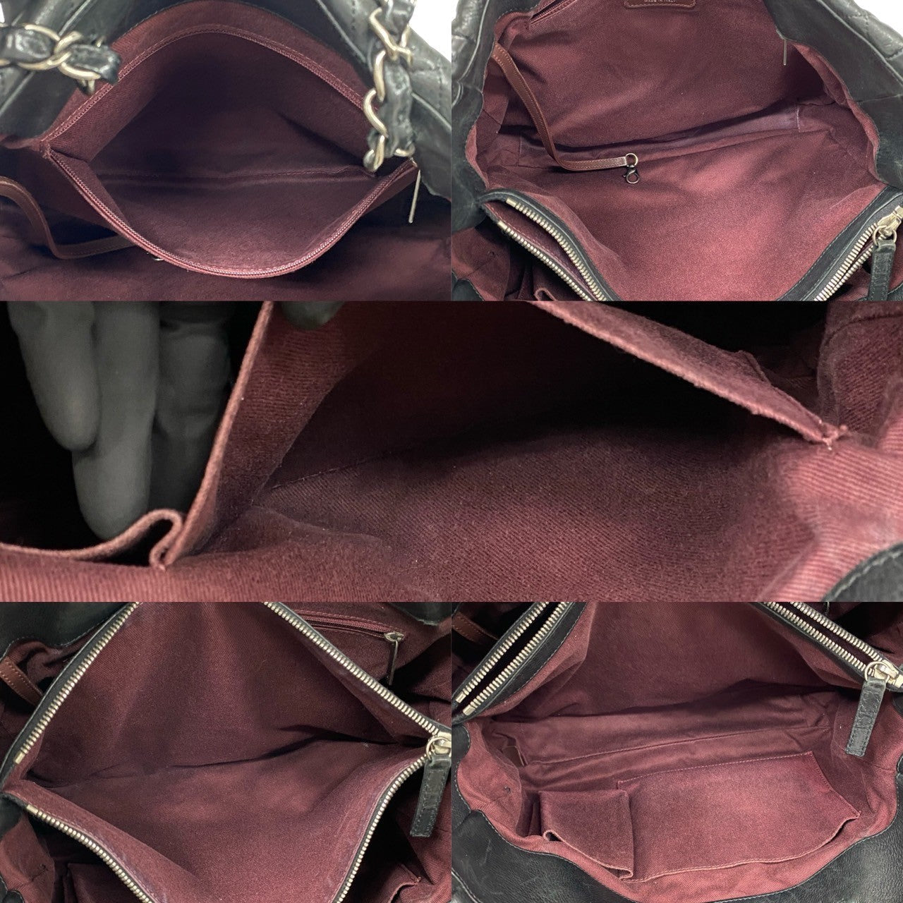 CHANEL Tote Bag lambskin black Matrasse