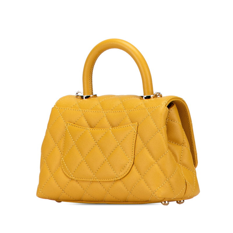 Chanel Coco Mark Matelasse Caviar Skin 2way Bag