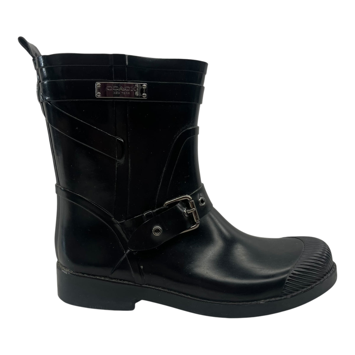 Boots Designer By Coach In Black, Size:7