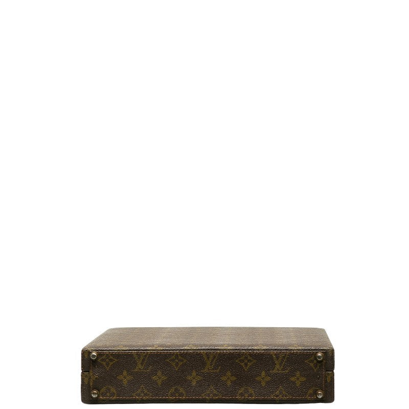 Louis Vuitton Monogram Vertical Trunk Attachment Case Brown PVC Leather  Louis Vuitton