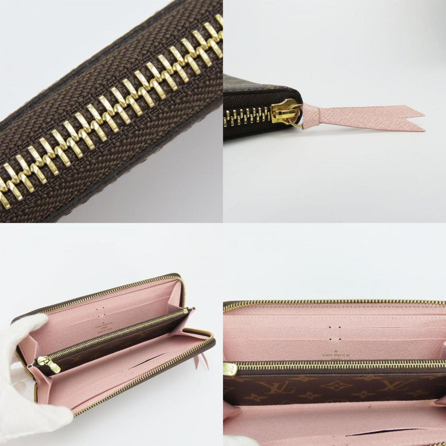 Louis Vuitton pink Rose Ballerine Monogram Long Wallet (Bi-Fold)