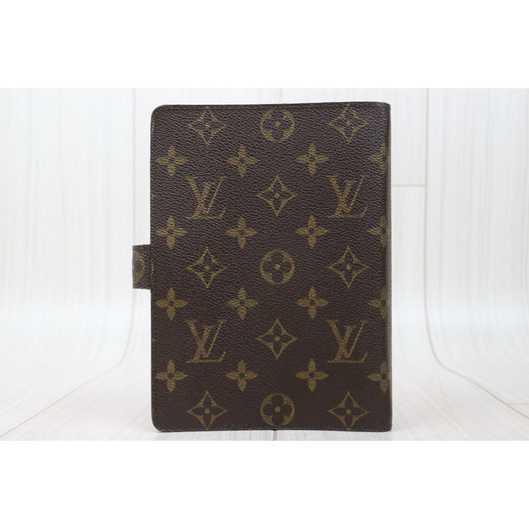 Good ( Rank AB) ｜ LV Monogram Medium Ring Agenda Cover Notebook Cover ｜Q25040305