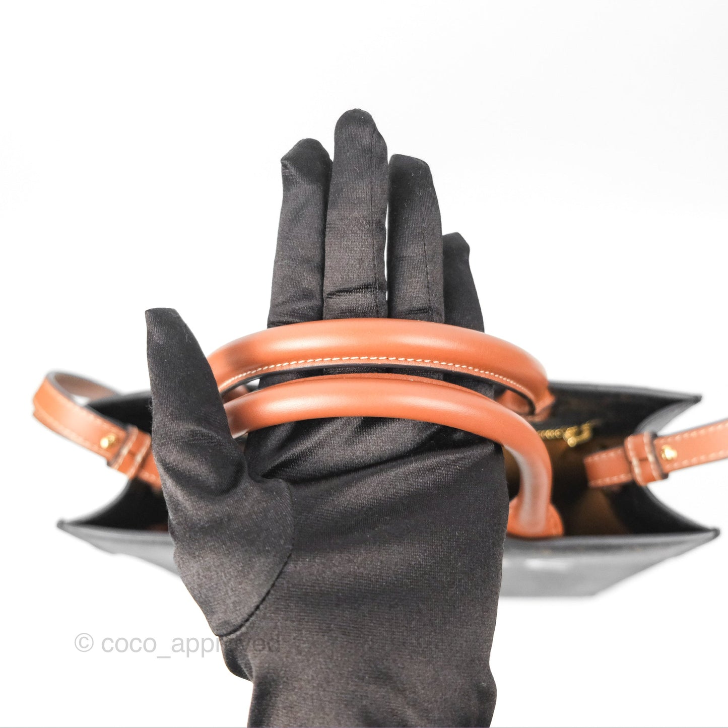 Celine Small Vertical Cabas Tote Triomphe Canvas Tan