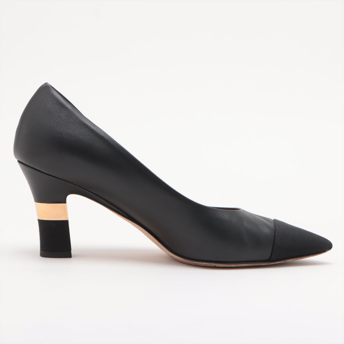 Chanel Coco 20P Leather Pump 36 1/2  Black G35802 Box