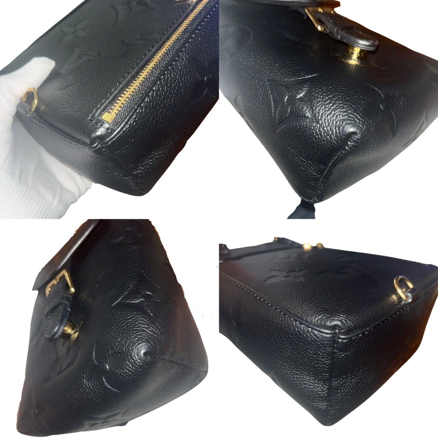 LOUIS VUITTON Tiny Backpack Monogram Empreinte Giant Leather Black