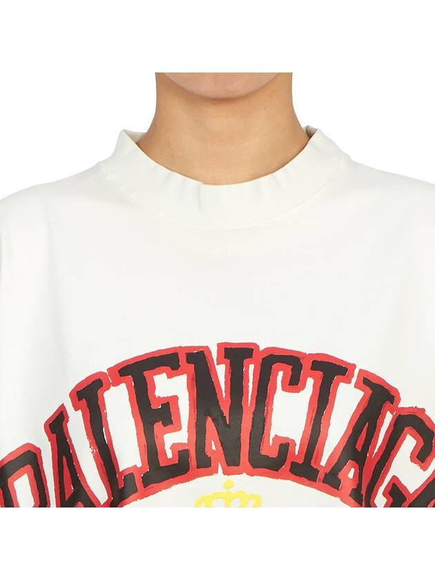 Luxury Balenciaga  DIY College Medium Fit Short Sleeve T-Shirt White