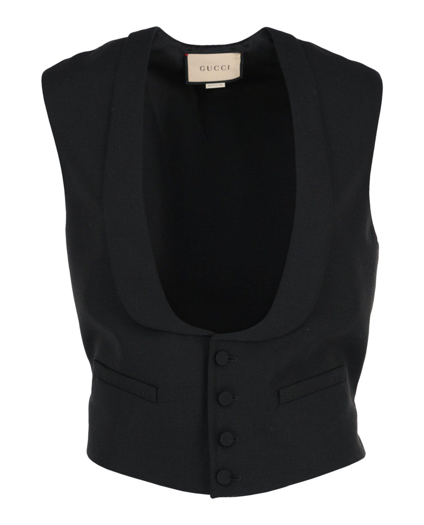 Gucci Mens Wool Blend Vest Black