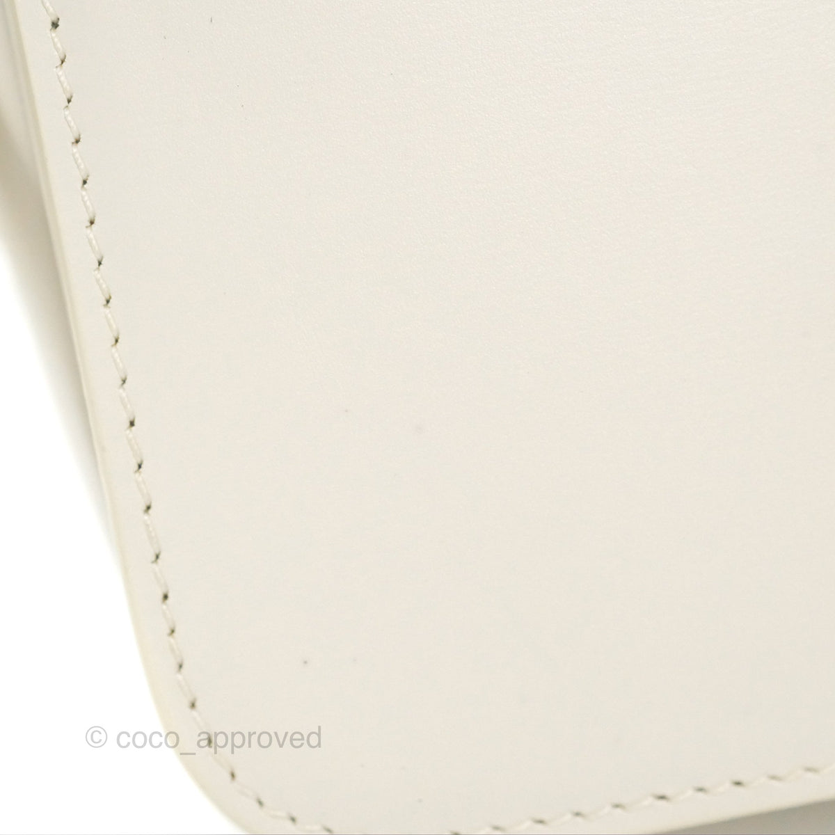 Celine Teen Triomphe Bag Shiny Calfskin White