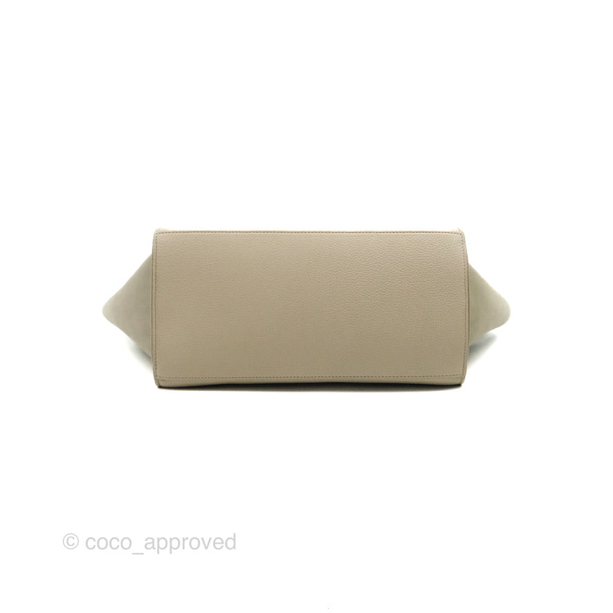 Celine Small Sleek Trapeze Beige Calfskin/Patent