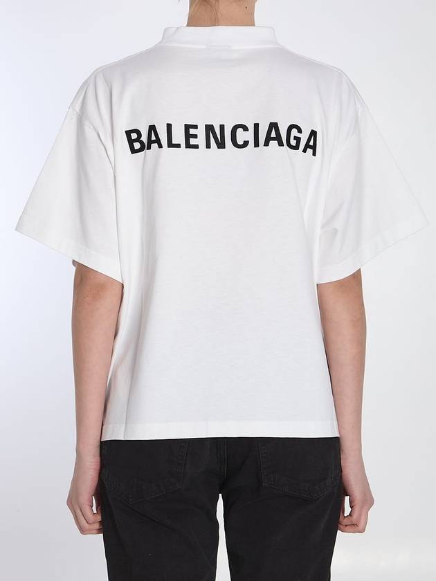 Luxury Balenciaga  Cropped logo t-shirt