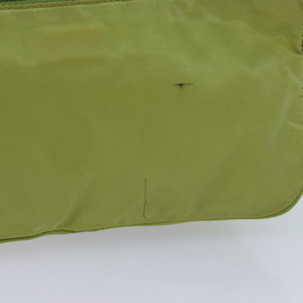 PRADA Accessory Pouch Nylon Green Auth 70918