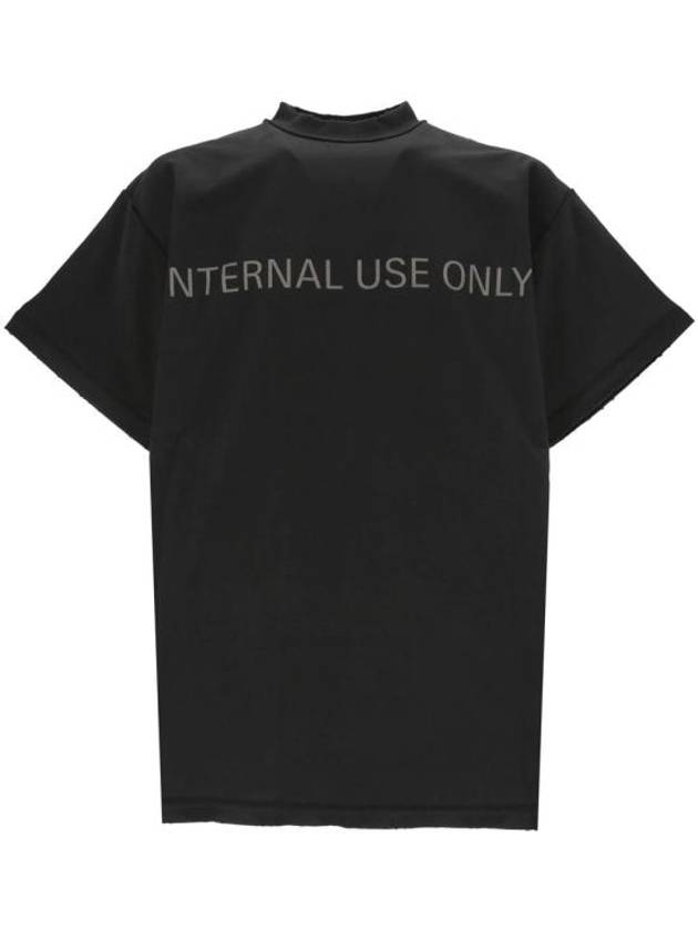Luxury Balenciaga  Inside Out Oversized Distressed Short Sleeve T-Shirt Black