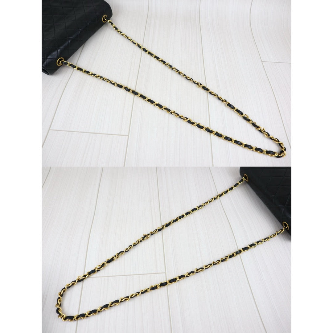 Good ( Rank AB)｜ CHANEL Matrasse  Lamb Skin Flap 23 Chain Bag Black Made in 1989-1991 Year｜J25060507