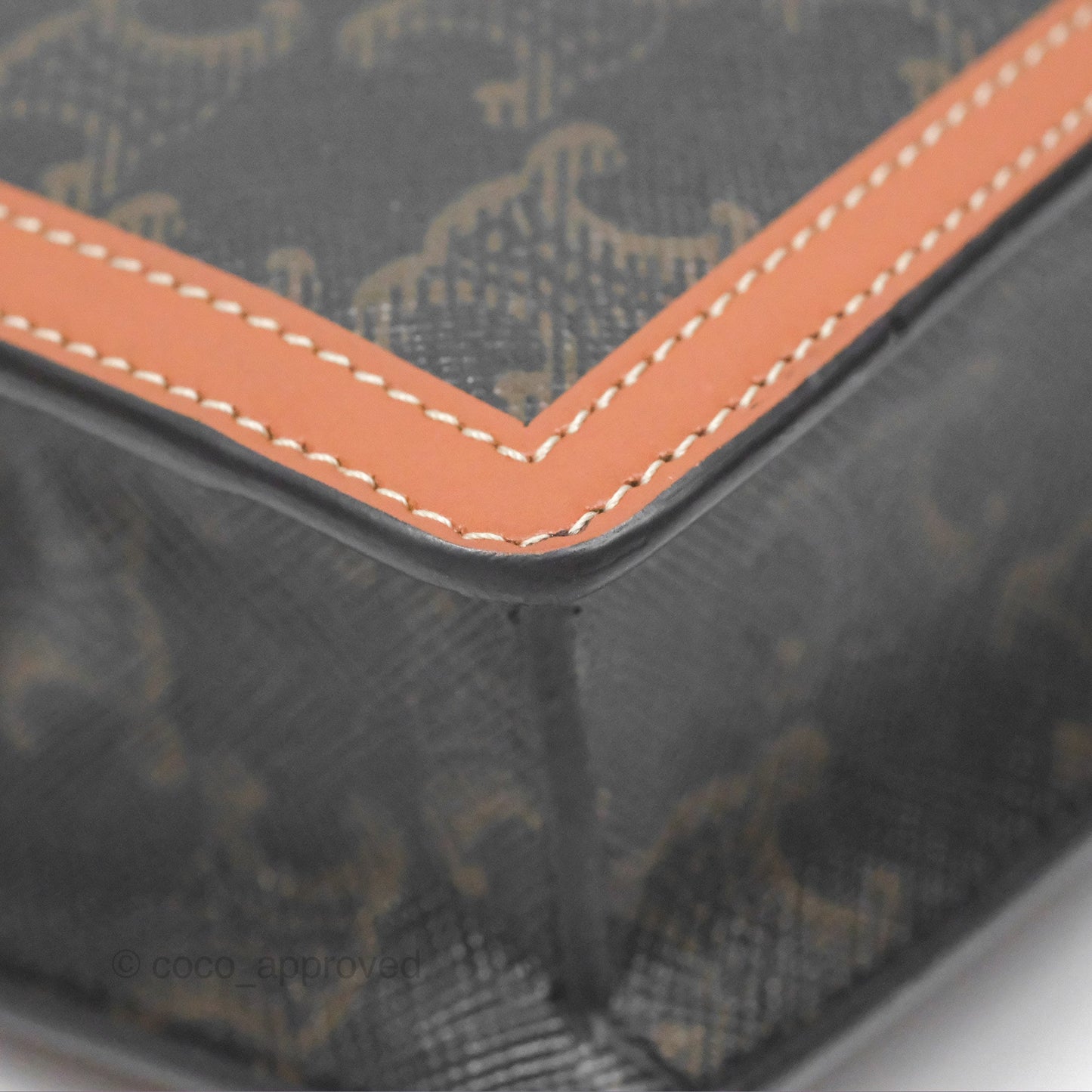 Celine Triomphe Wallet On Chain Canvas Tan Calfskin