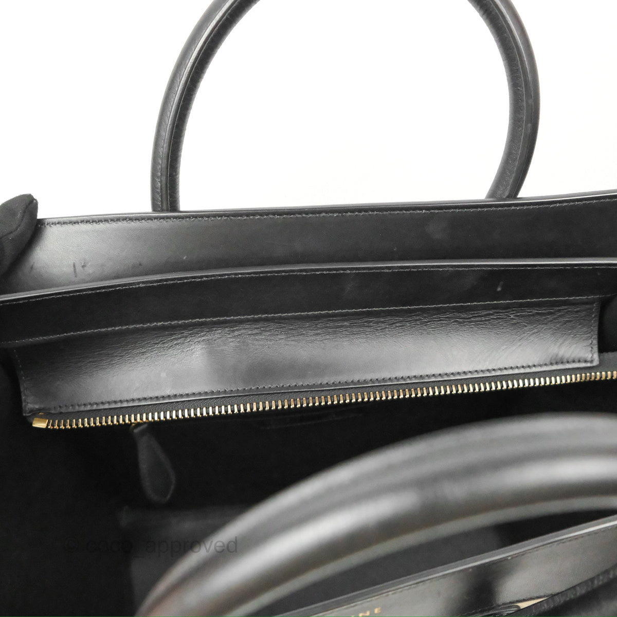 Celine Mini Luggage Bag Black/Brown/Ivory Calfskin