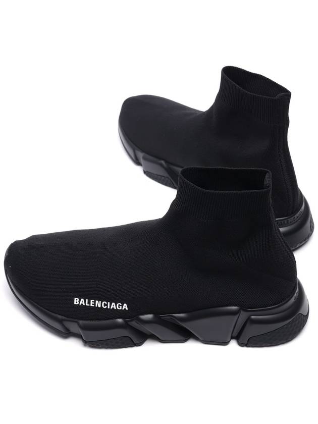 Luxury Balenciaga  Men's Speed Recycle Knit High-Top Sneakers Black