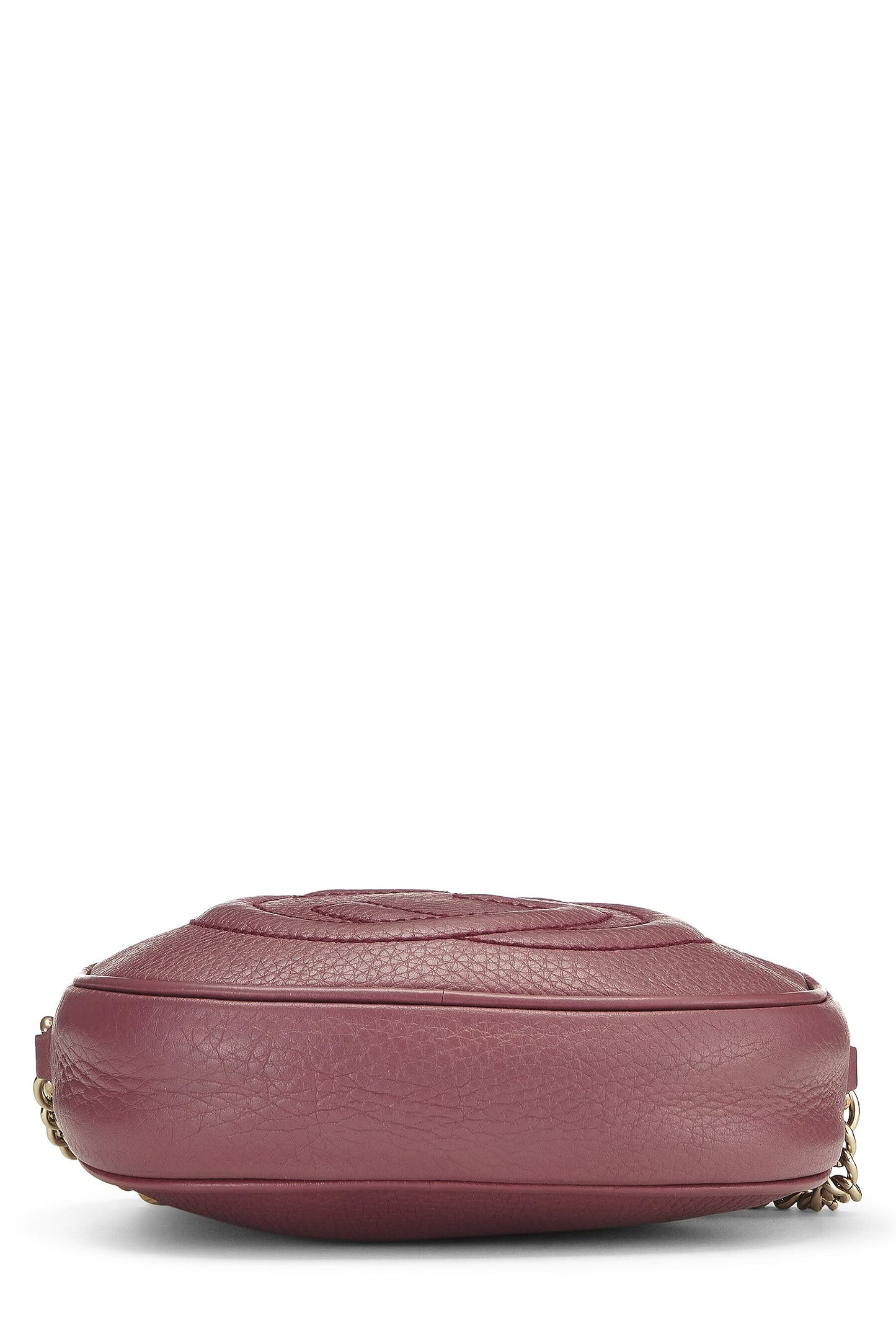 Gucci, Purple Leather Soho Round Chain Crossbody Mini, Purple