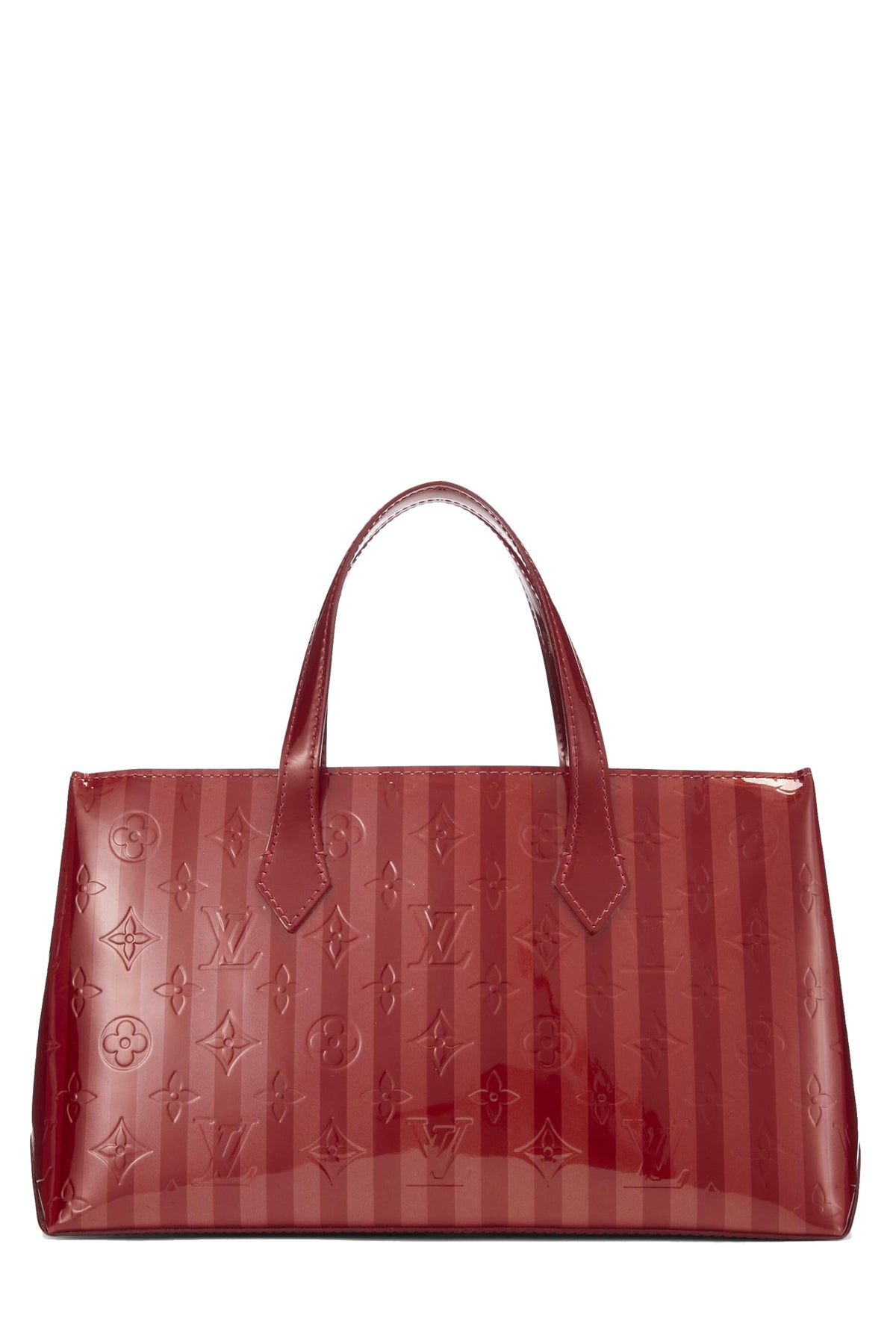 Louis Vuitton,  Red Monogram Vernis Rayures Wilshire PM, Red