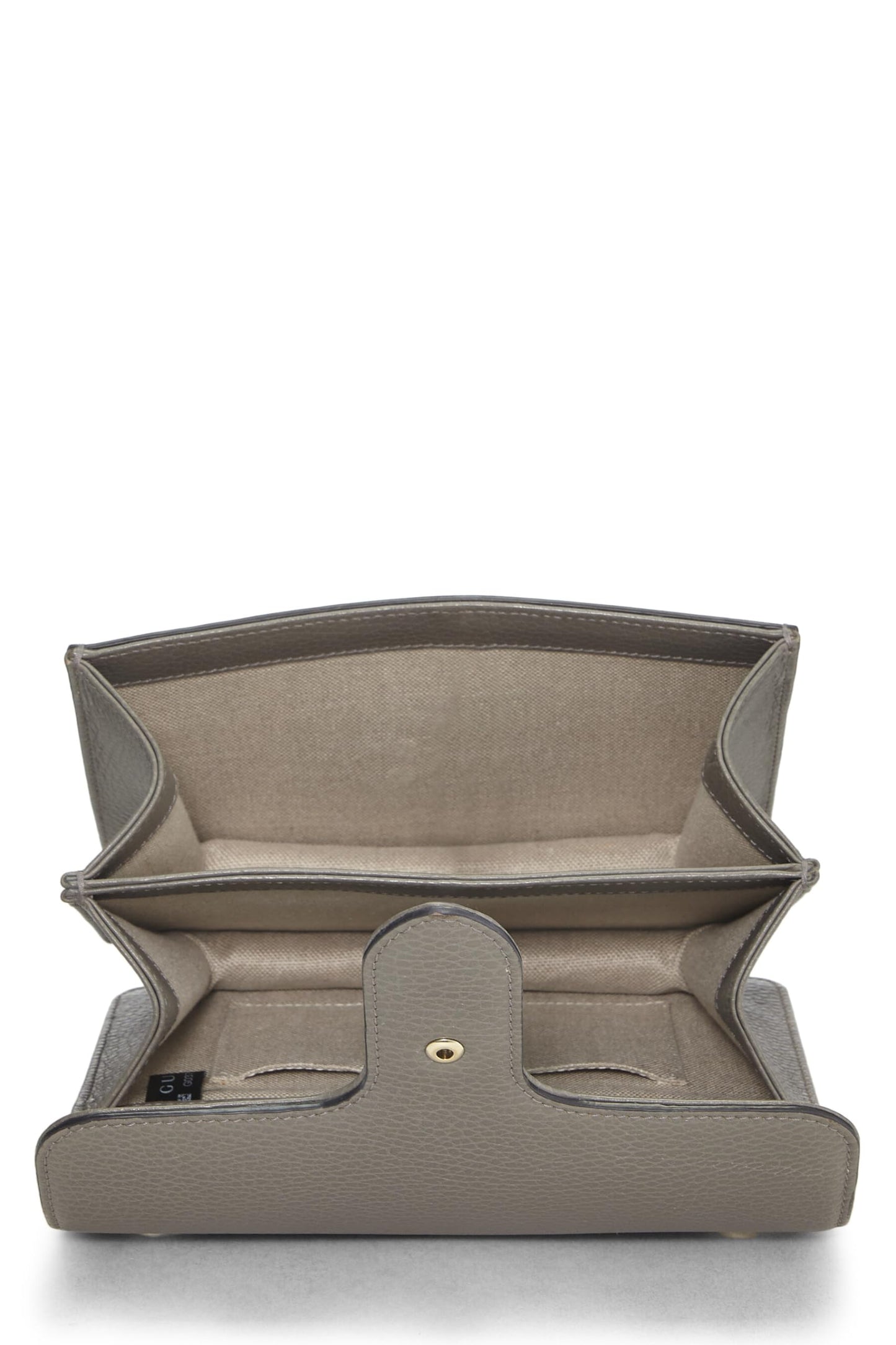 Gucci, Grey Leather Interlocking Crossbody Bag, Grey
