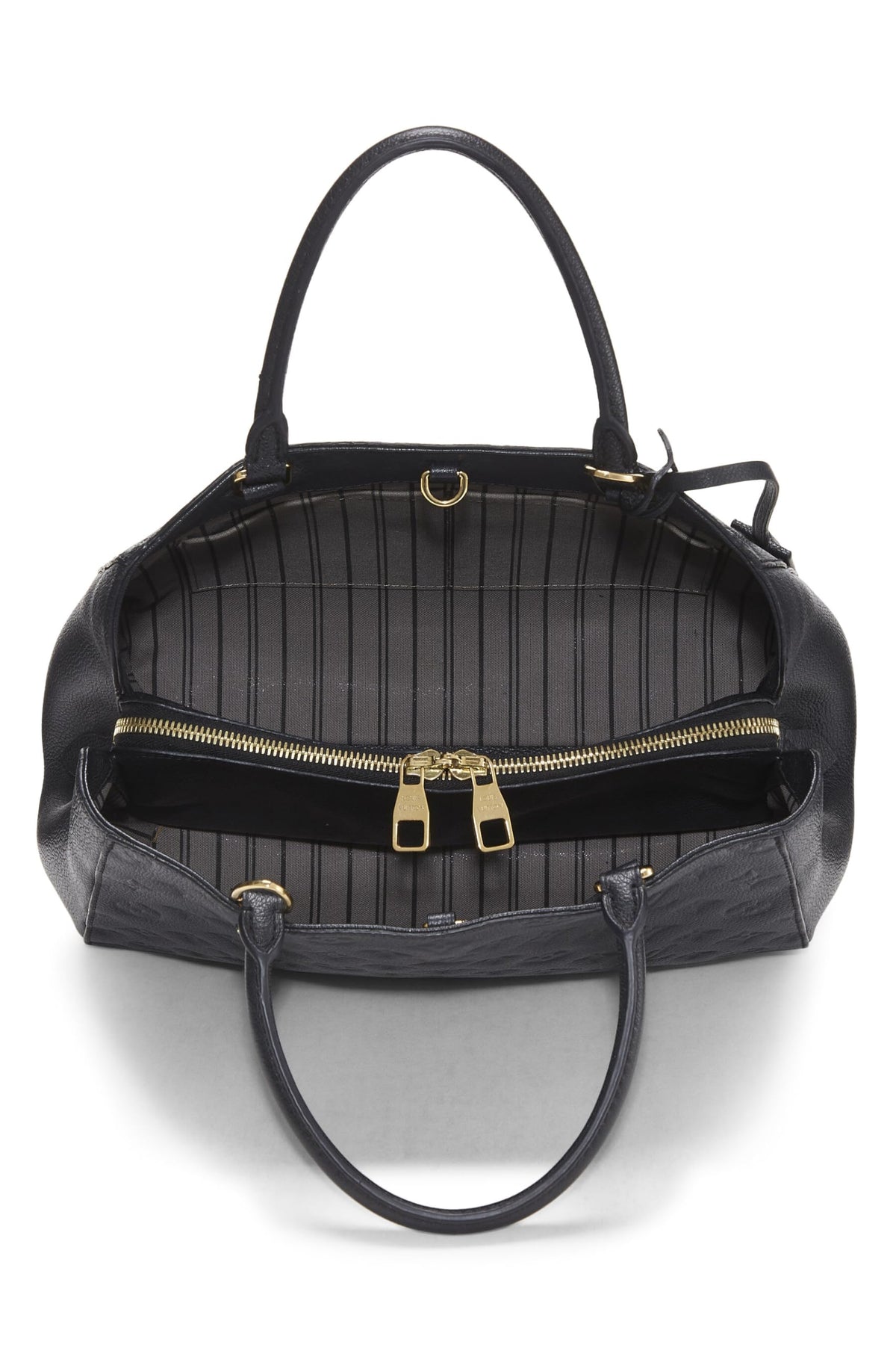 Louis Vuitton,  Black Monogram Empreinte Montaigne MM, Black