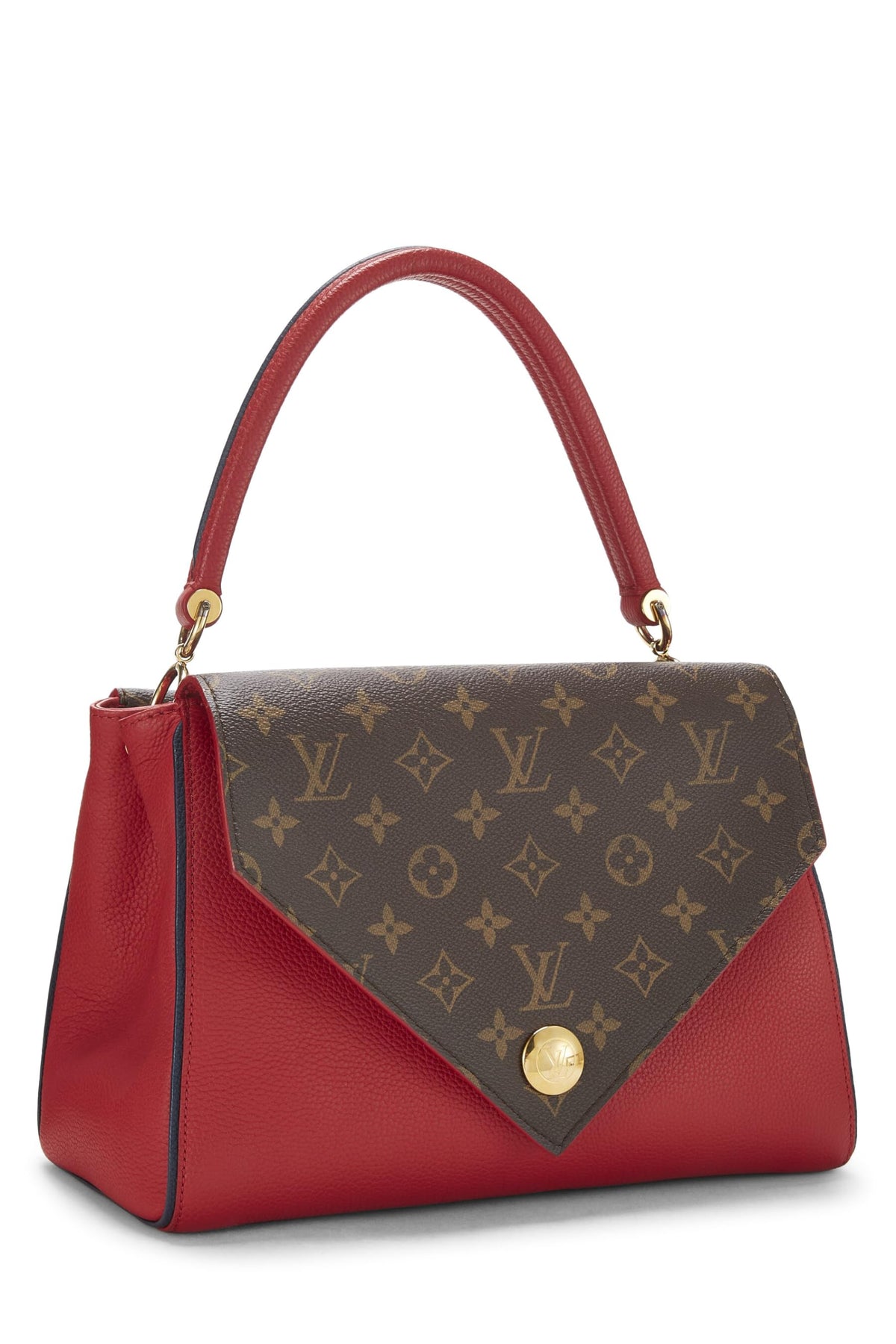 Louis Vuitton,  Red Monogram Leather Double V Bag, Red