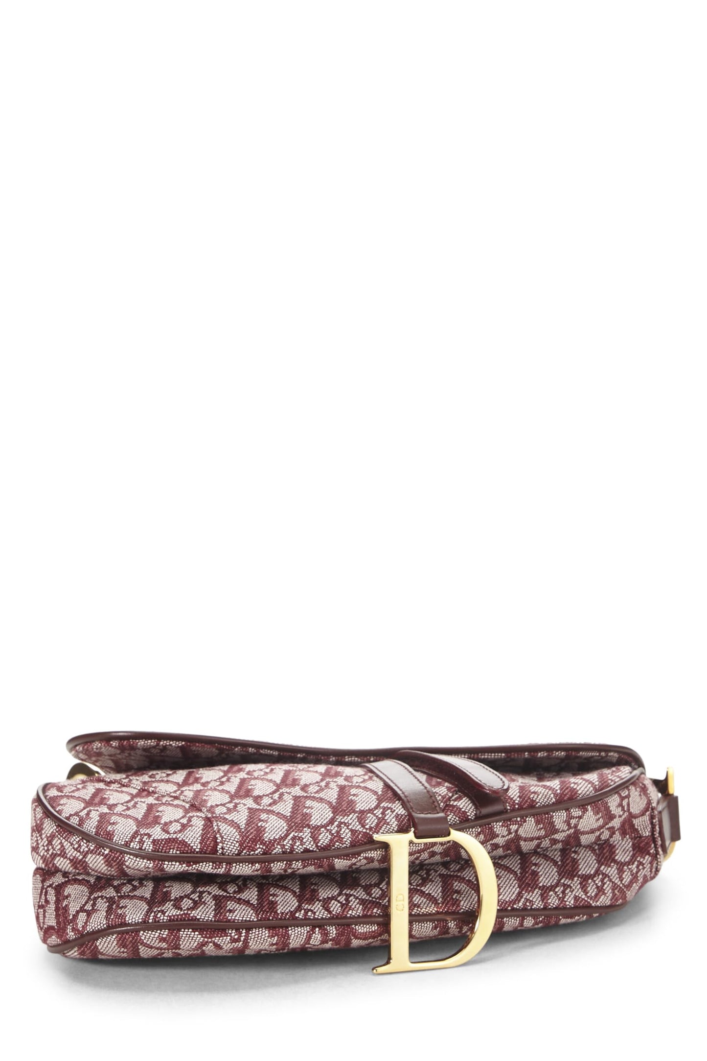 Dior,  Burgundy Trotter Canvas Saddle Bag, Burgundy