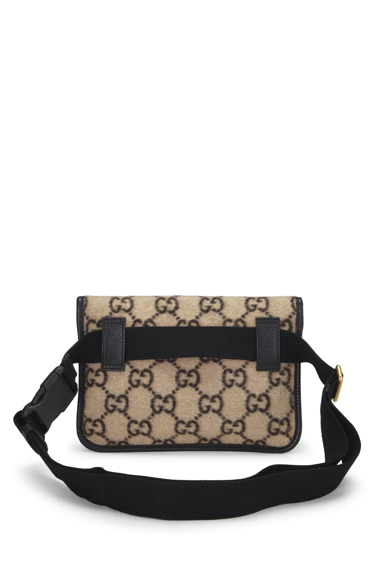Gucci, Beige & Black Original GG Wool Waist Pouch, Black