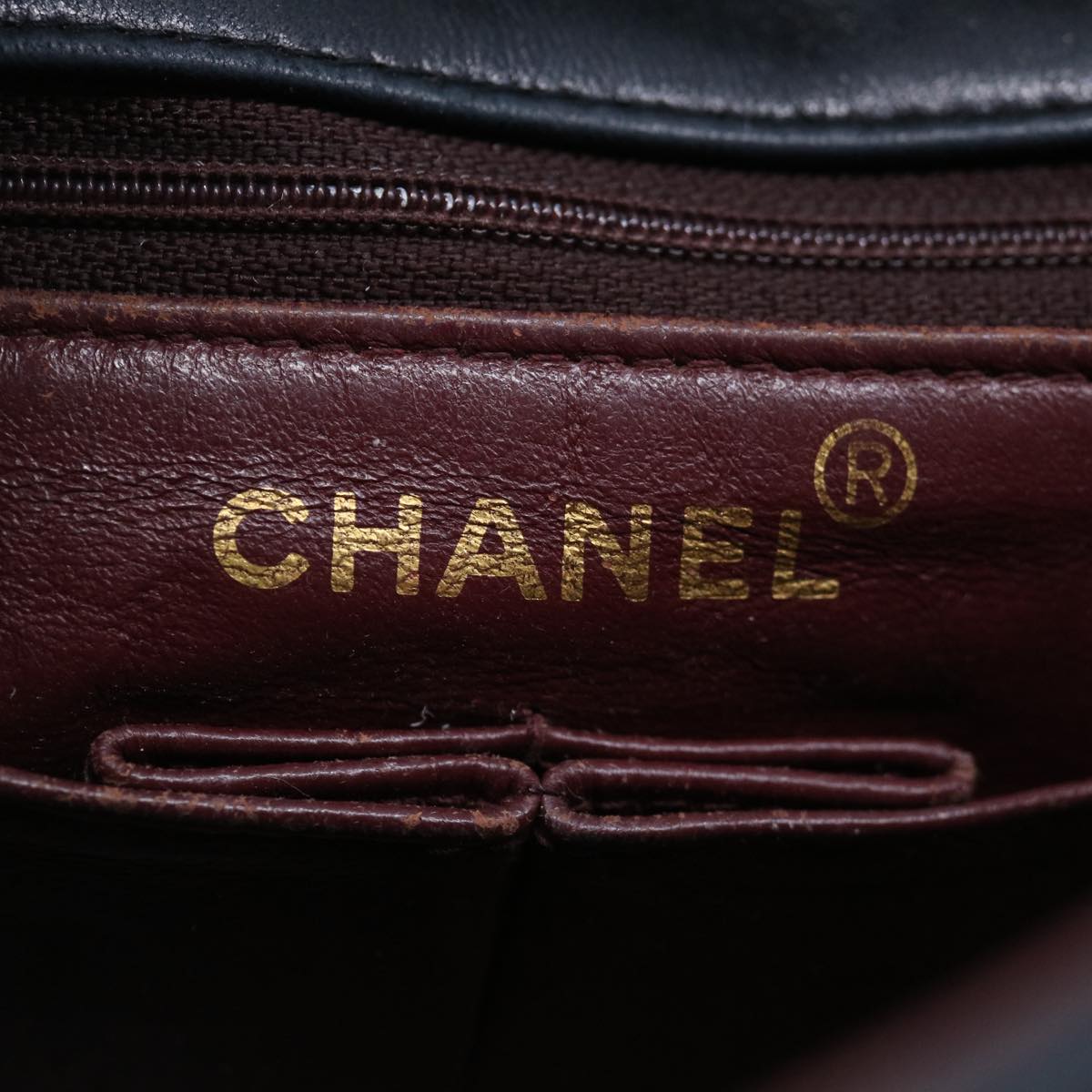 Top Quality Chanel Matelasse Chain Shoulder Bag Lamb Skin Black CC Auth 71178A
