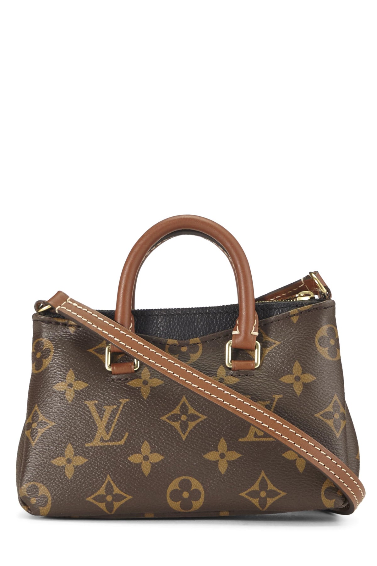 Louis Vuitton,  Black Monogram Canvas Pallas Nano, Black