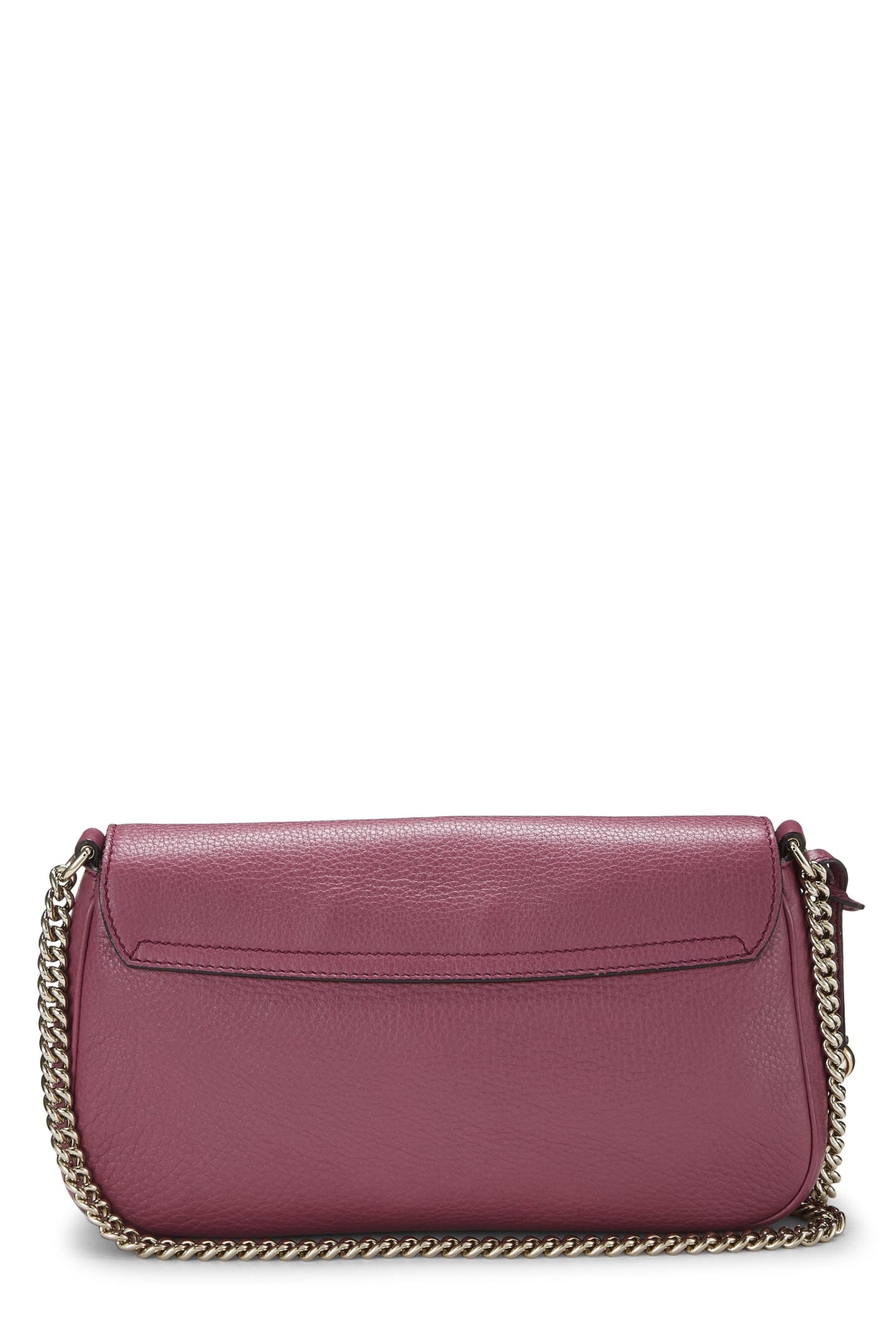 Gucci, Purple Grained Leather Soho Chain Flap Crossbody, Purple