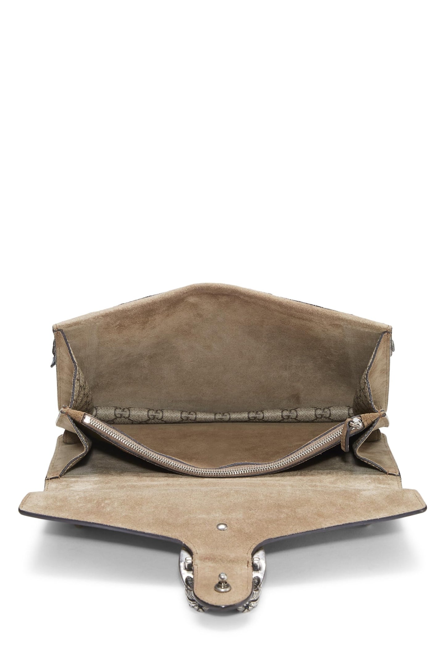 Gucci, Multicolor Embroidered GG Supreme Canvas Dionysus Bag Medium, Brown