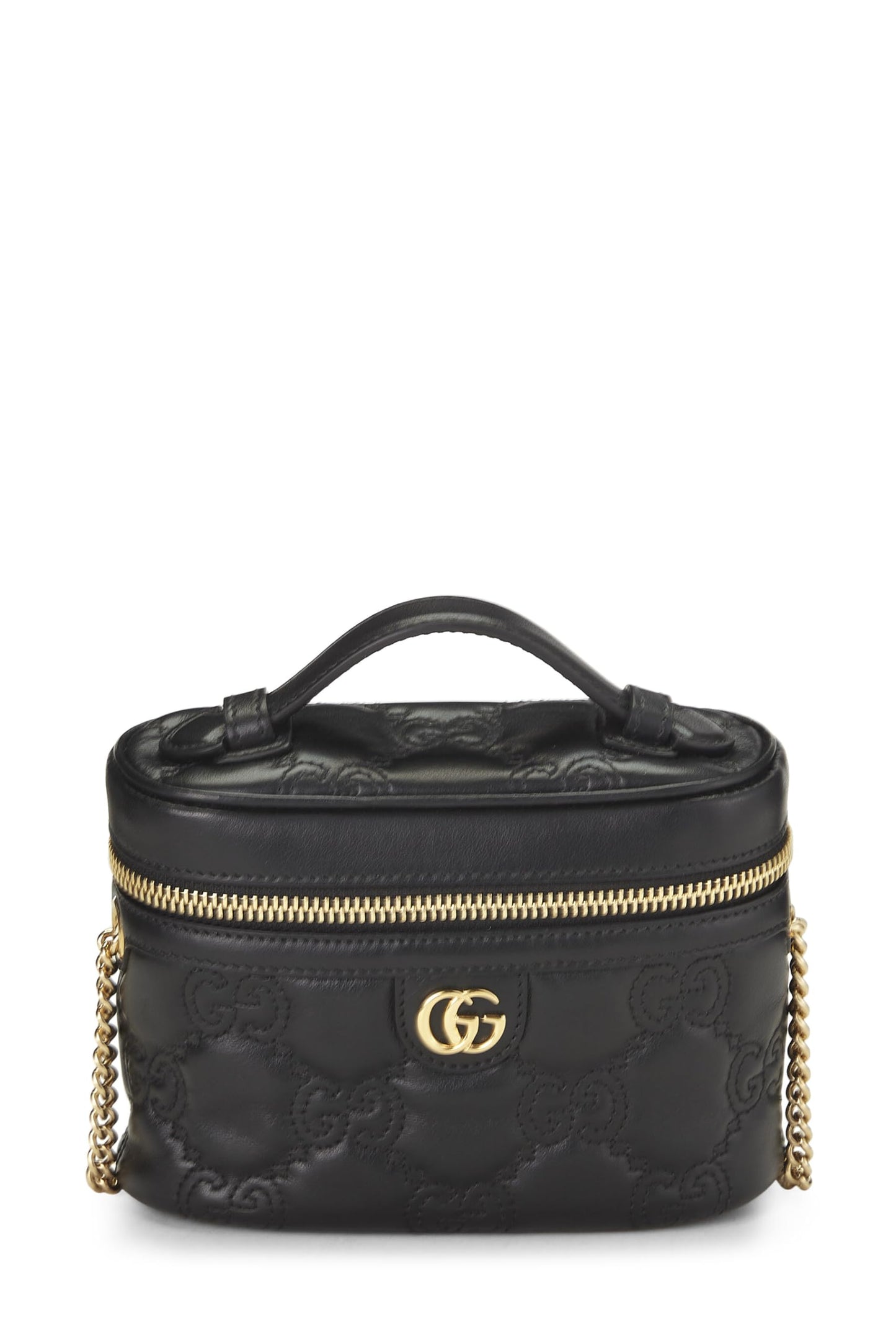Gucci, Black Guccissma Marmont Handle Bag Mini, Black