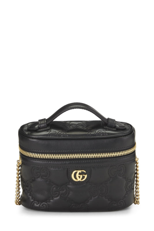 Gucci, Black Guccissma Marmont Handle Bag Mini, Black