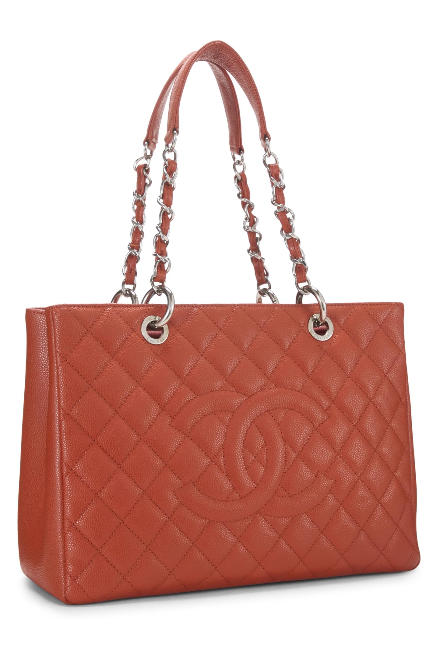 Chanel,  Orange Caviar Grand Shopping Tote (GST), Orange