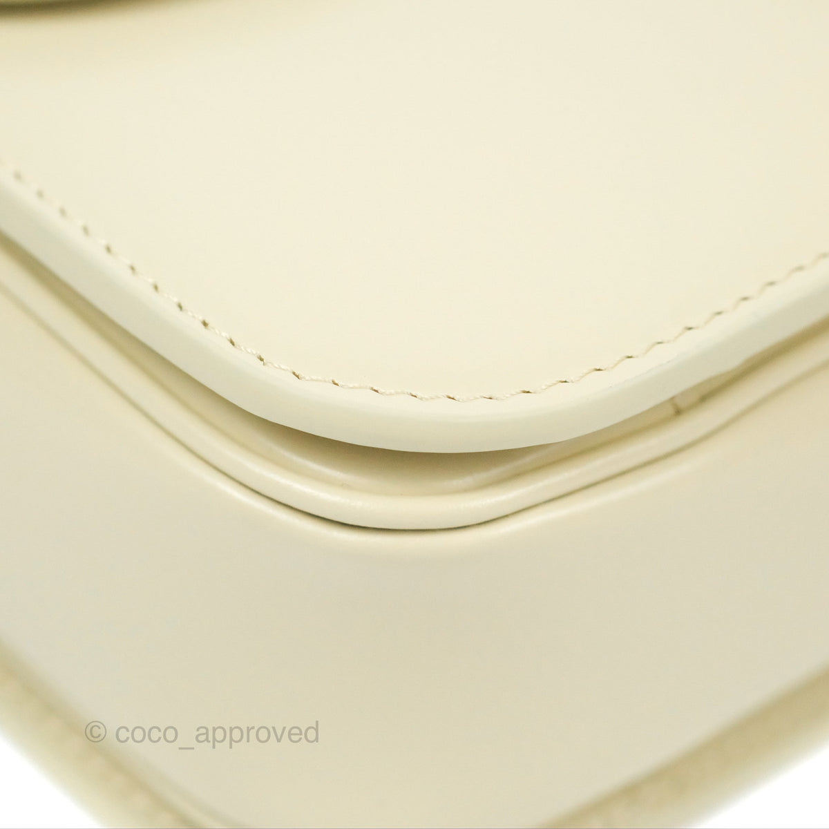 Celine Medium Triomphe Bag Limestone Shiny Calfskin