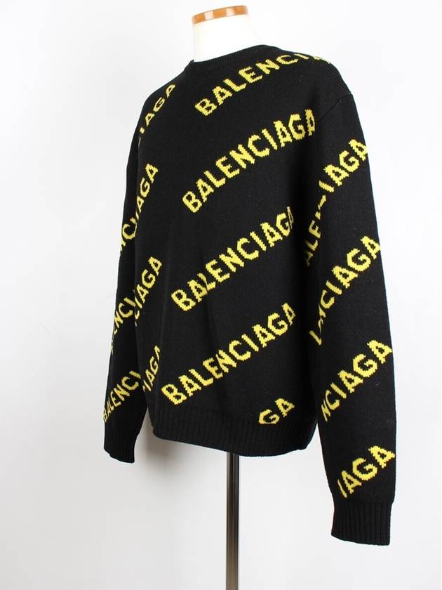Luxury Balenciaga  Multi logo knit M